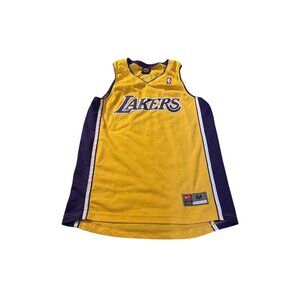 VTG Swoosh Nike Team NBA LA Lakers Embroidered Mesh Jersey RN#94878 Size Medium
